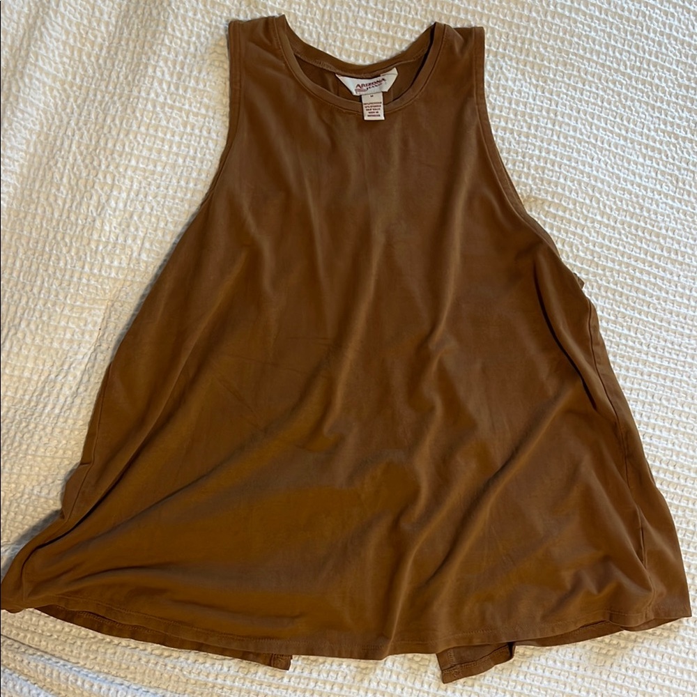 Arizona Jean Company Brown Relaxed Tank Top with Open Back